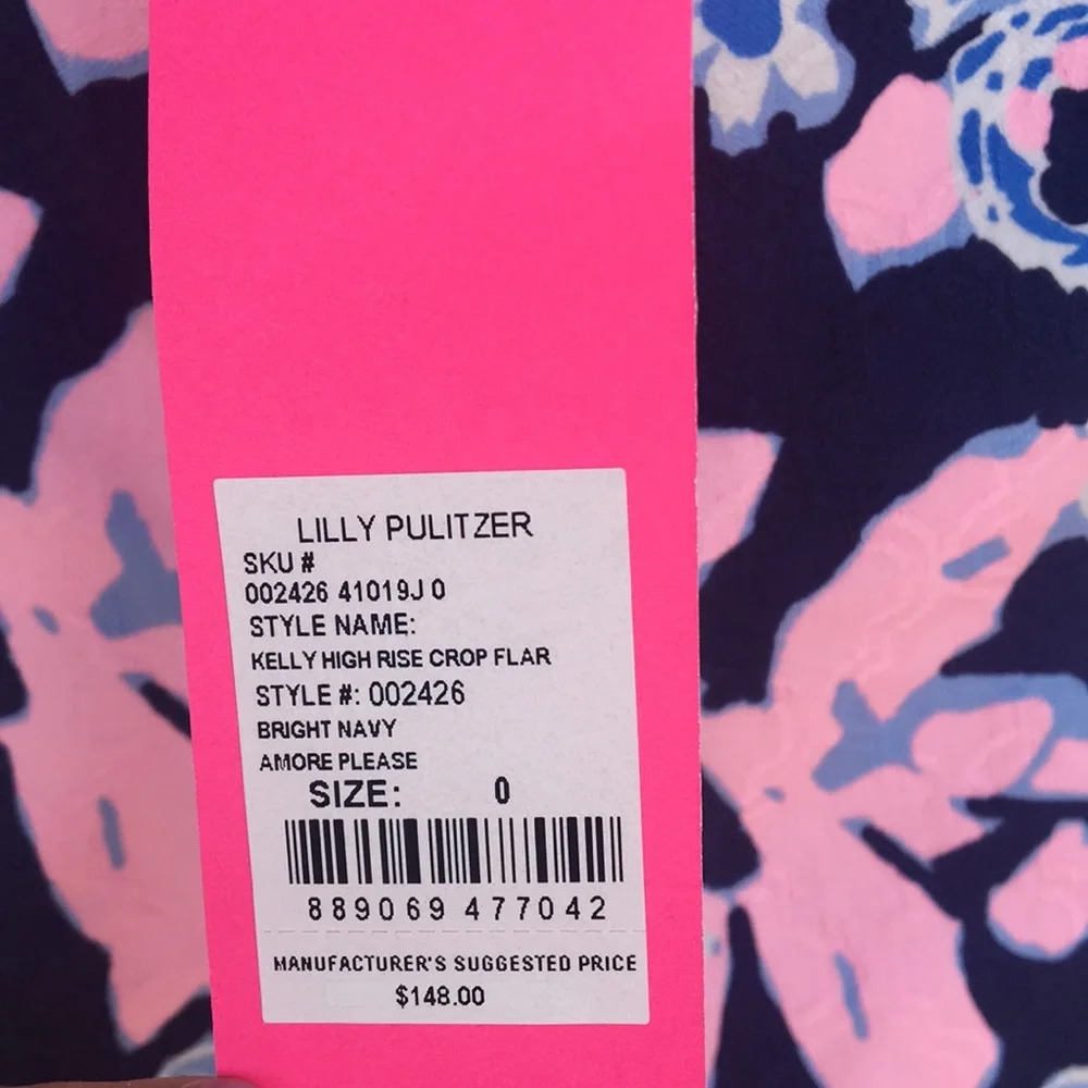 New Lilly Pulitzer Kelly High Rise Crop Flare - Picture 7 of 8